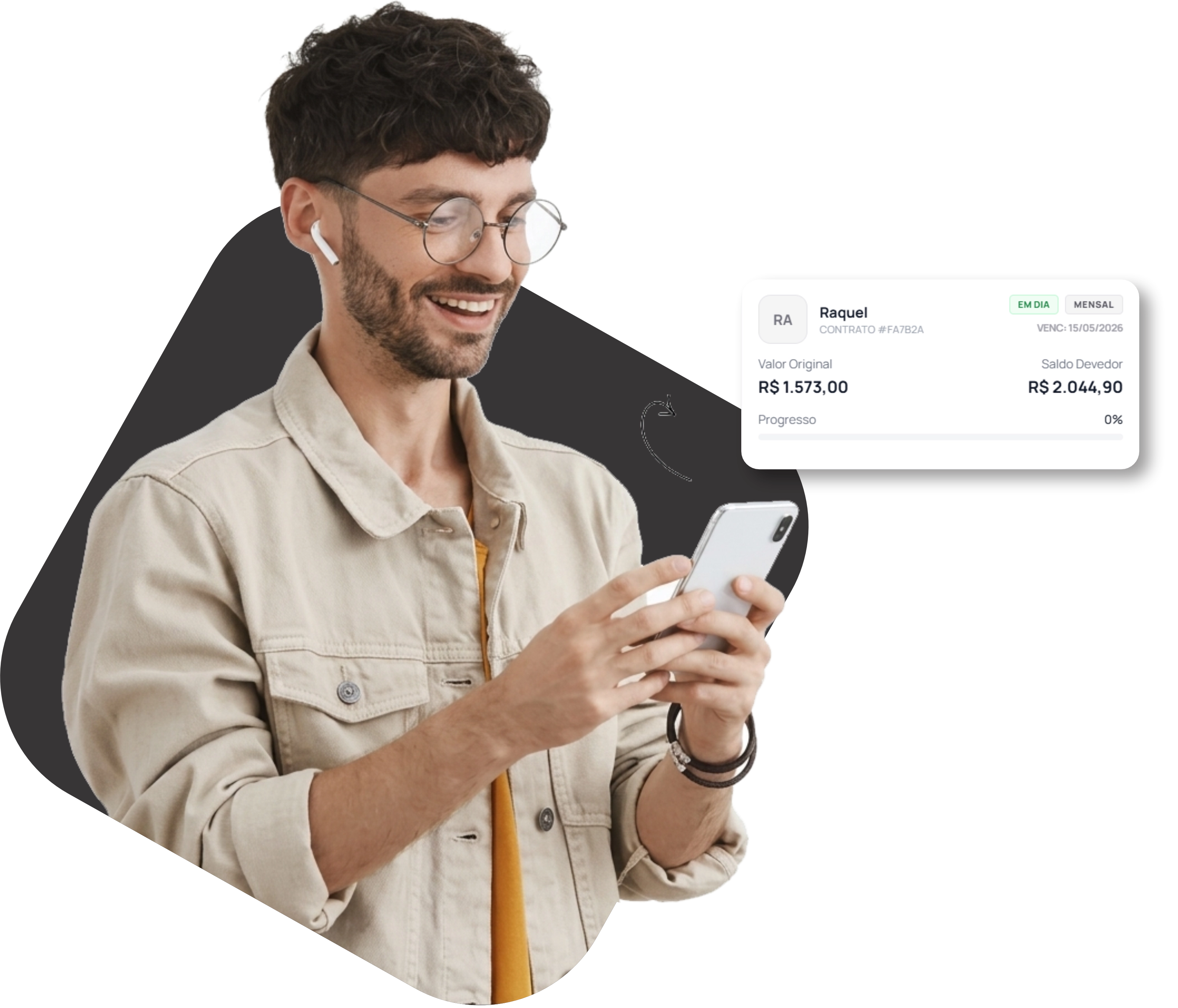Homem usando celular